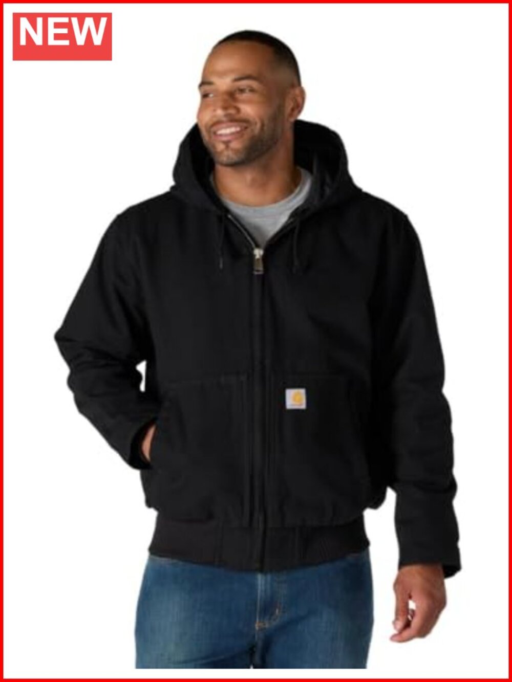 Carhartt Washed Duck Active Jac Work Utility Outerwear Quilted Anorak